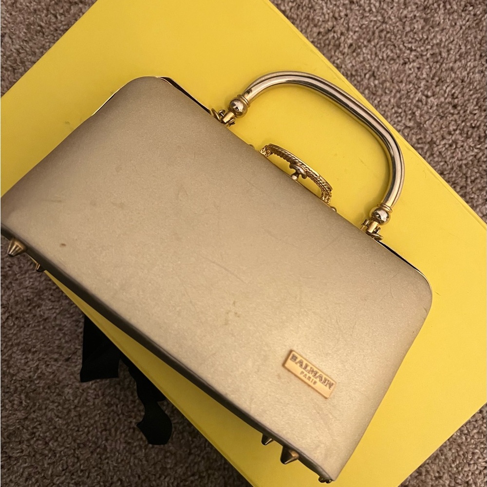 Balmain Paris Gold Bag